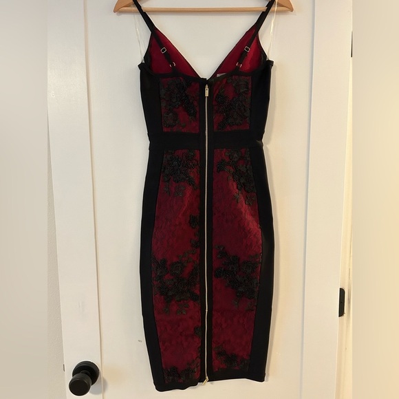 House of CB Akita bandage dress - Black and red with lace and beading - Size XS - Picture 2 of 10